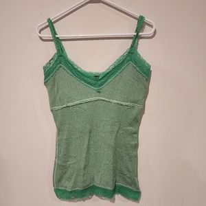 Tender Secrets Green/White Stripe Cami XL